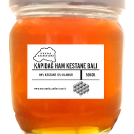 Manyas Lezzetleri Kapıdağ Ham Kestane Balı 500 Gr. (Analiz Raporlu) görseli.